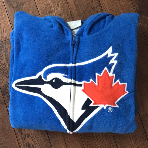MLB Toronto Blue Jays Baseball Men’s Fleece Onesie PJ Lounge Size L - Picture 7 of 10